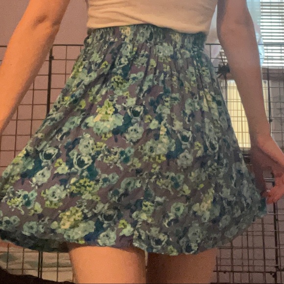 Mossimo XS Blue Flower Skirt - Picture 3 of 6